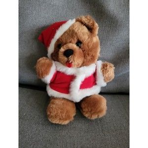 1984 VTG DAKIN CHRISTMAS SANTA TEDDY BEAR Plush Stuffed Animal Toy Approx 9”